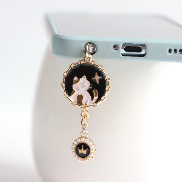 Crown Cat Rabbit Dust Plug Charm Kawaii Phone Anti Dust Cap Cute Charge Port Plug For iPhone Type C Dust Protection Stopper
