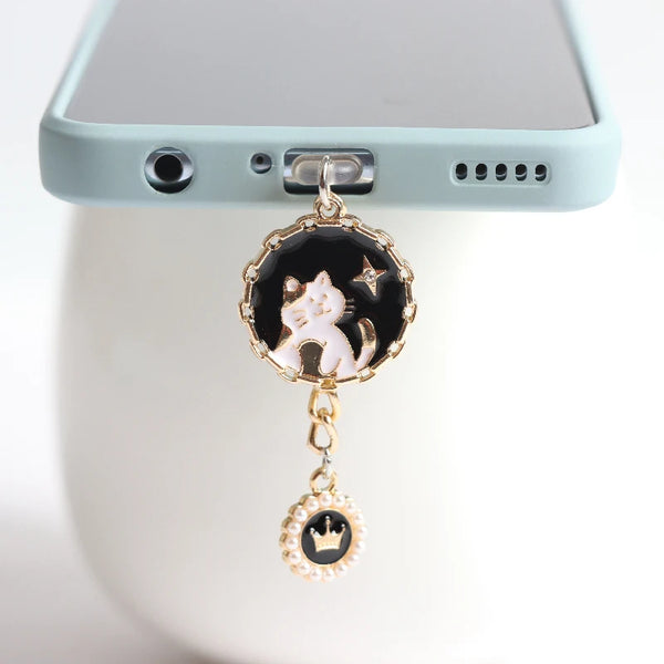 Crown Cat Rabbit Dust Plug Charm Kawaii Phone Anti Dust Cap Cute Charge Port Plug For iPhone Type C Dust Protection Stopper