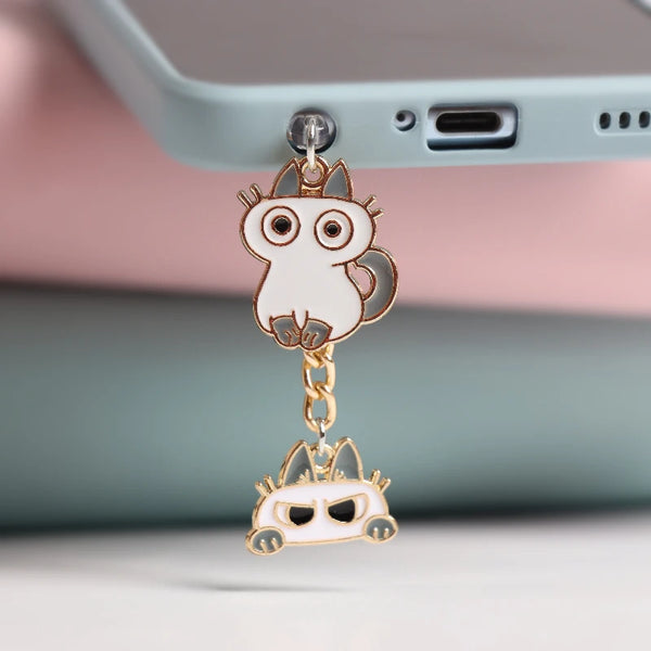 Cute Cat Dust Plug Charm Kawaii Charge Port Plug For iPhone Usb Type C Plug Dust Protection Cap Cartoon Earphone Jack Stopper